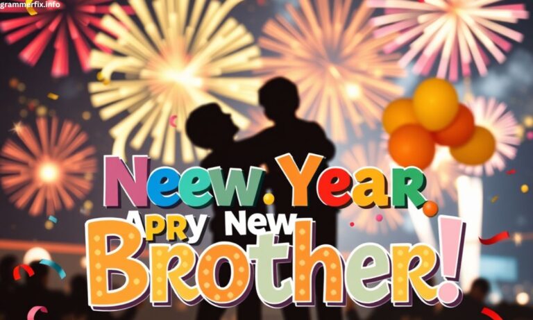 Happy New Year Wishes for Your Brother