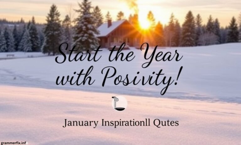 _January Inspirational Quotes to Start the Year with Positivity