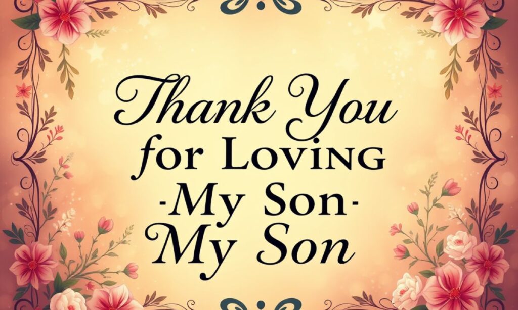 Long “Thank You for Loving My Son” Messages