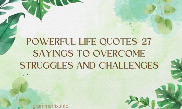 Powerful Life Quotes 27 Sayings to Overcome Struggles and Challenges